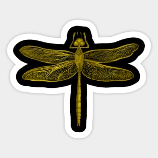 Dragonfly gold Sticker